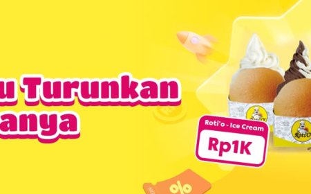 Roti'o - Ice Cream Rp1K! Bantu aku turunkan harga dan kamu bisa ngopi hanya Rp1K!