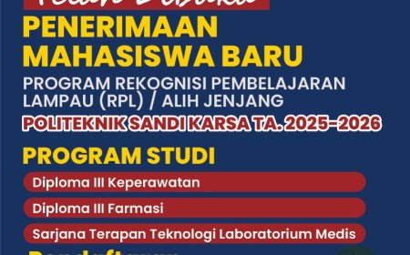Penerimaan Mahasiswa Baru Program RPL/Alih Jenjang Politeknik Sandi Karsa Tahun Akademik 2025–2026