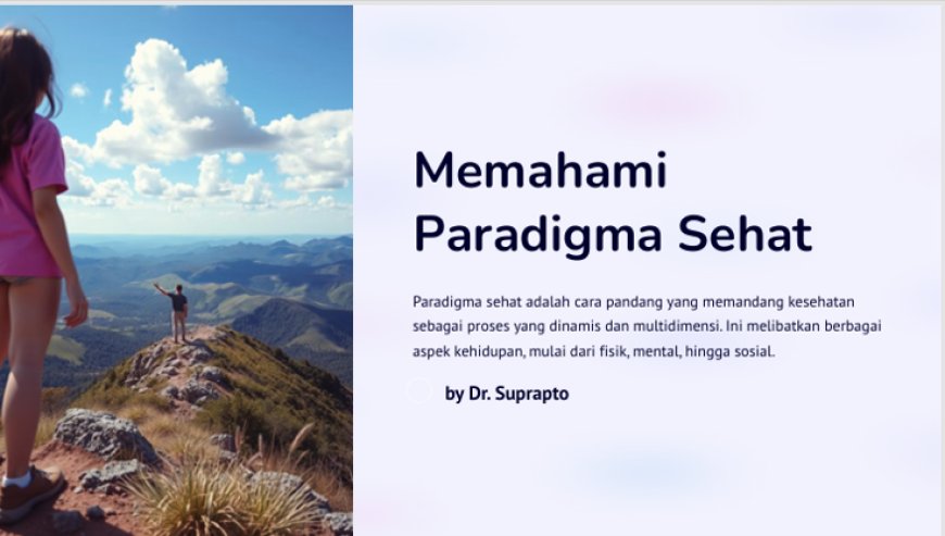 Memahami  Paradigma Sehat