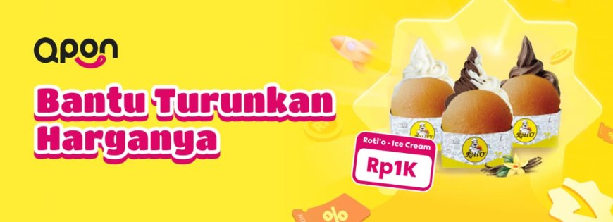 Roti'o - Ice Cream Rp1K! Bantu aku turunkan harga dan kamu bisa ngopi hanya Rp1K!