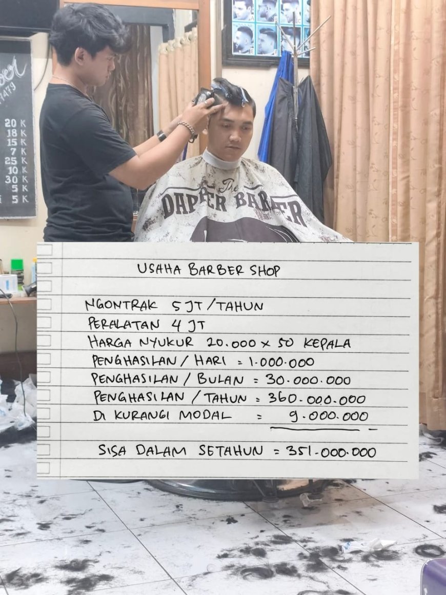 Keuntungan Fantastis dari Usaha Barbershop: Analisis Keuangan Barbershop Lokal yang Viral di Media Sosial