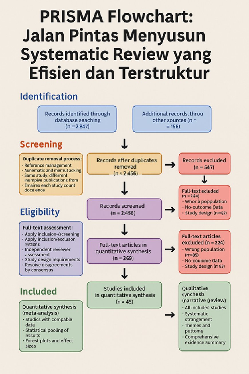 PRISMA Flowchart: Jalan Pintas Menyusun Systematic Review yang Efisien dan Terstruktur
