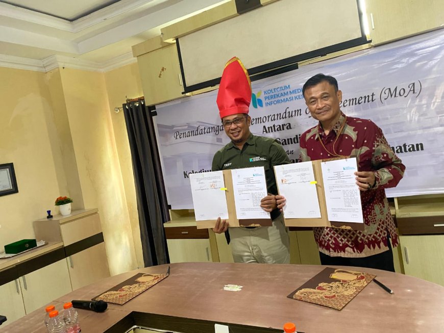 Penandatangan MoU Antara Politeknik Sandi Karsa dengan Kolegium Perekem Medis dan Informasi Kesehatan